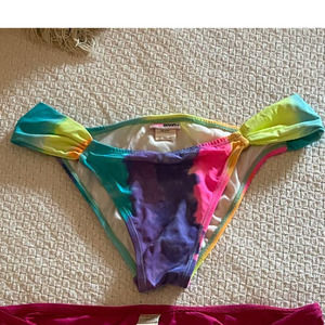 Billabong Surf Series Neon Tie Dye Bikini Bottom L